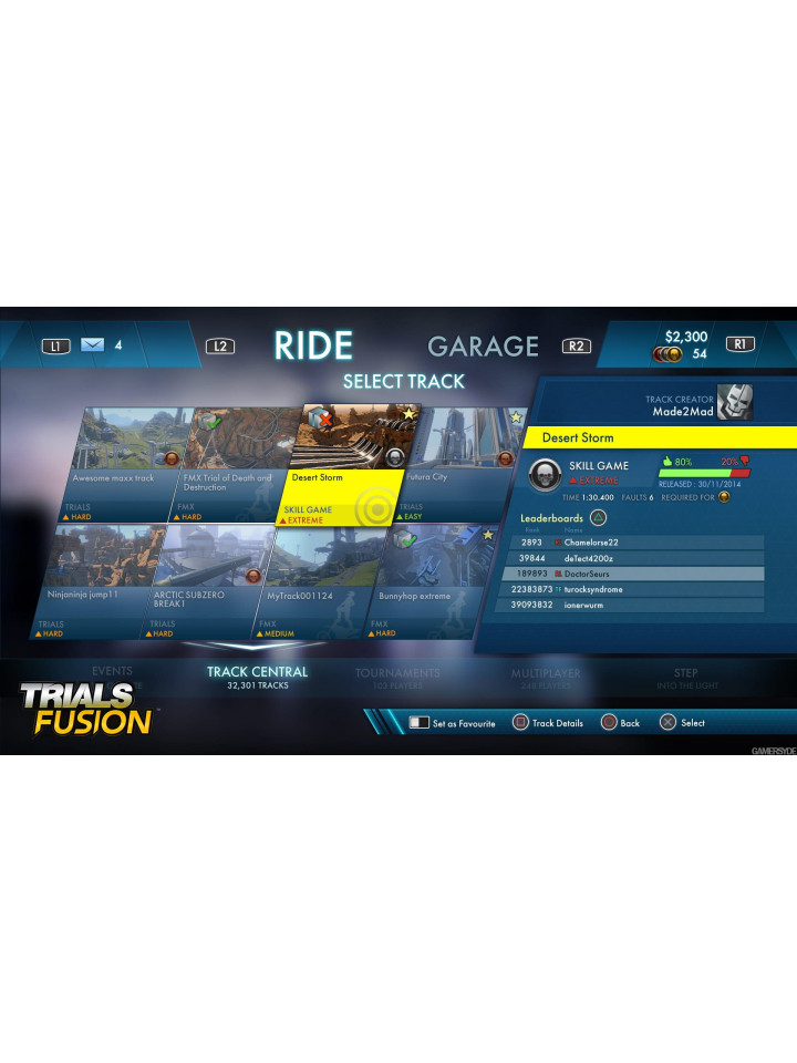 Trials Fusion PS4 PS5